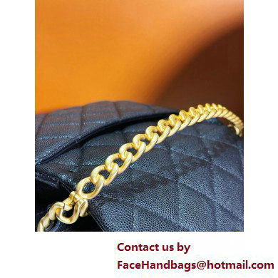 Chanel Grained Calfskin  &  Gold-Tone Metal Mini Flap Bag with Top Handle AS4472 Black 2025